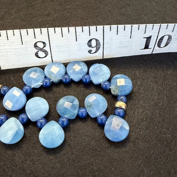 Peruvian Blue Opal and Lapis Lazuli Necklace - Picture 8 of 9